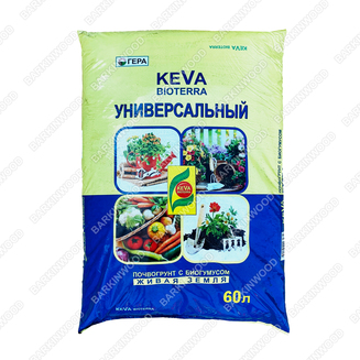 Грунт Универсальный с биогумусом KEVA BIOTERRA 60 л